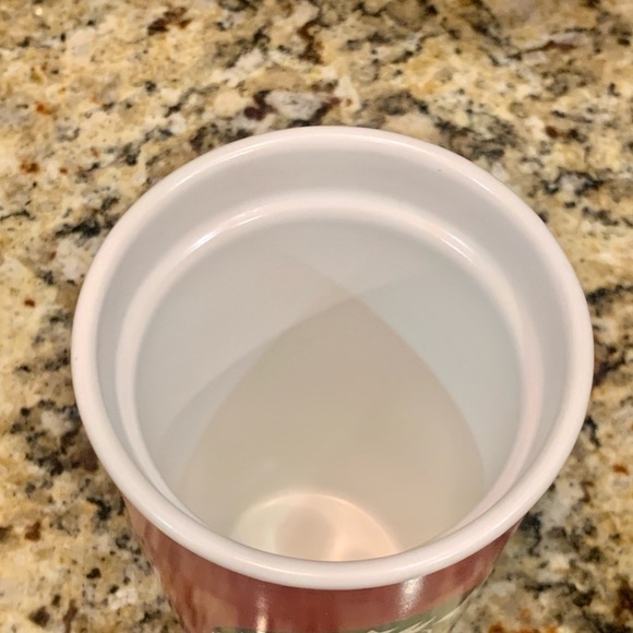 Starbucks Coffee Travel Mug Red 2016 Ceramic Tumbler 12 FL Oz-never used - Picture 3 of 4